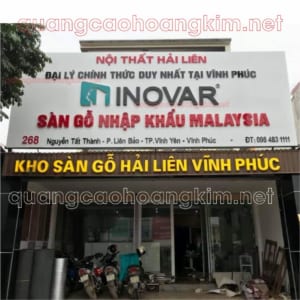 biển alu gắn chữ nổi mica