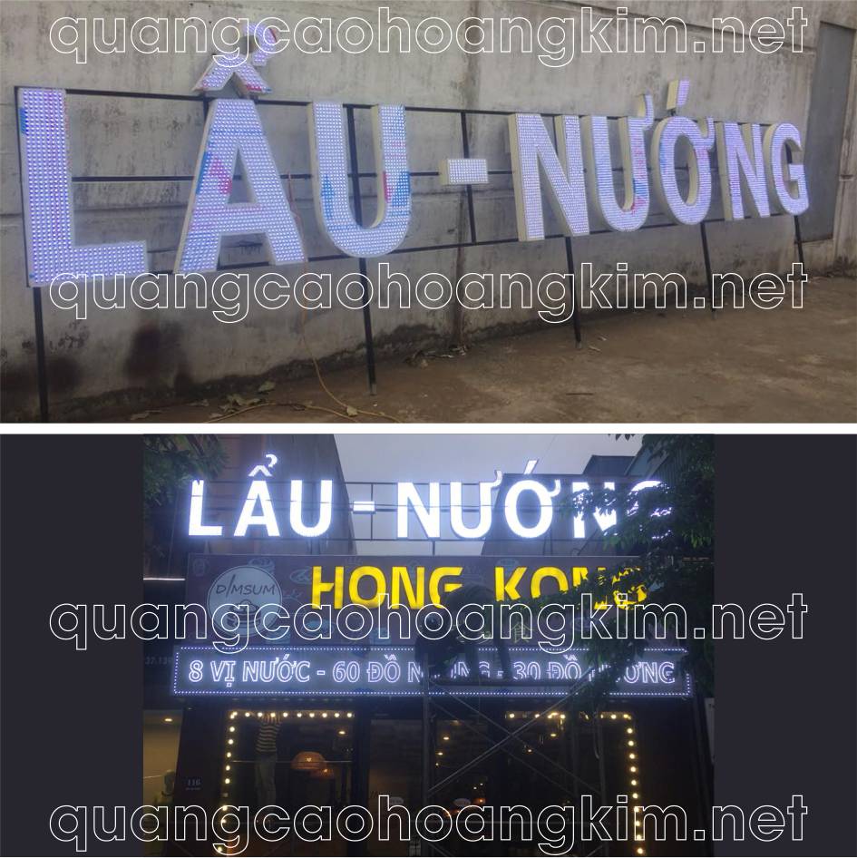 bang hieu chu noi khung sat dan nan 22 - BẢNG HIỆU CHỮ NỔI KHUNG SẮT ĐAN NAN ẤN TƯỢNG, ĐẸP