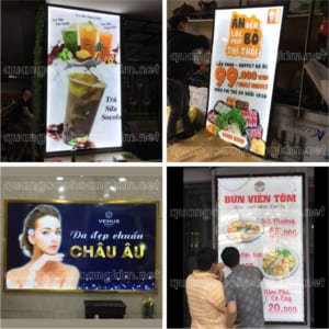 hộp đèn siêu mỏng nắp bật kiểu dáng hiện đại, bắt mắt