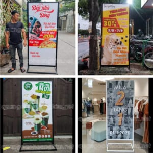 Standee formex khung sắt quảng cáo 2 mặt đẹp tiện dụng