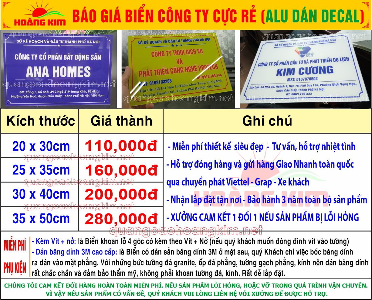 1 bao gia bien cong ty cuc re alu dan decal - BIỂN CÔNG TY, BẢNG HIỆU CÔNG TY CỰC BỀN, SIÊU ĐẸP