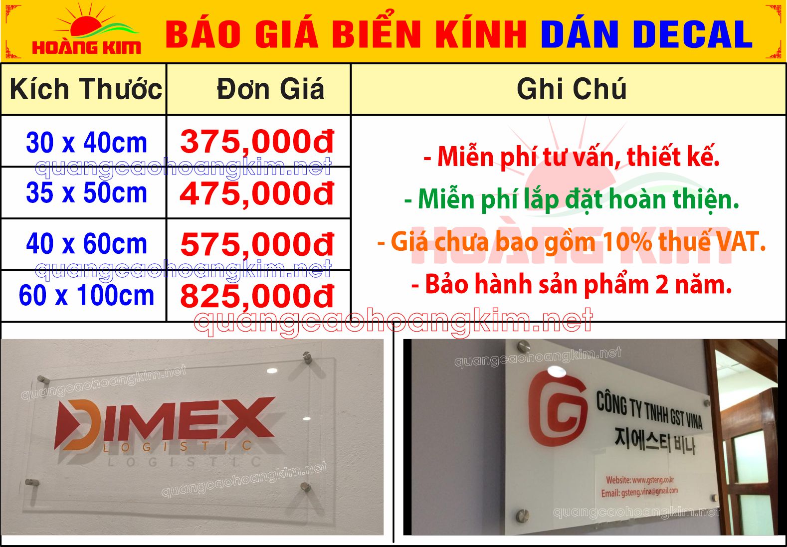 bao gia bien kinh dan decal - BIỂN CÔNG TY, BẢNG HIỆU CÔNG TY CỰC BỀN, SIÊU ĐẸP