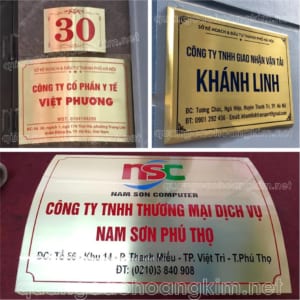 biển đồng ăn mòn công ty sang trọng, tinh tế, đẳng cấp