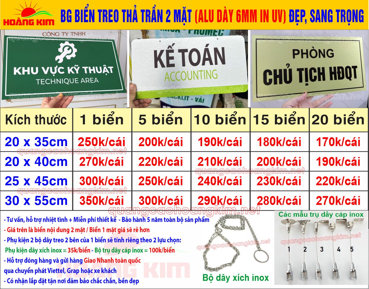 2b bg bien treo tha tran 2 mat alu day 4mm in uv dep sang trong 1 - BIỂN THẢ TRẦN, BIỂN TREO DÂY TRẦN NHÀ TÊN PHÒNG ĐẸP