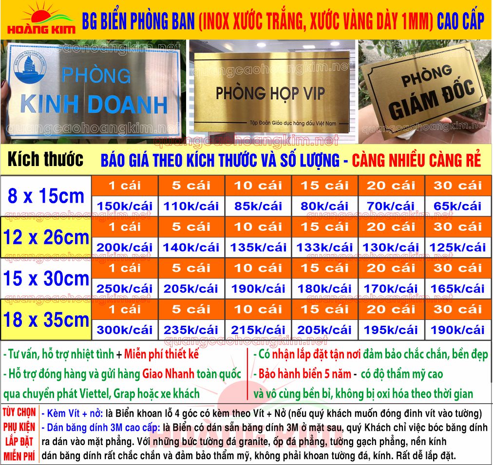 5 bg bien phong ban inox xuoc trang xuoc vang day 1mm cao cap - BIỂN PHÒNG GIÁM ĐỐC, CHỦ TỊCH SANG TRỌNG, CỰC ĐẸP