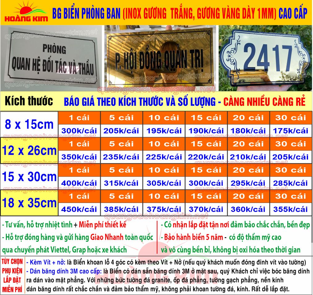 6 bg bien phong ban inox guong trang guong vang day 1mm cao cap - BIỂN SỐ PHÒNG CHUNG CƯ ĐANG DẠNG MẪU MÃ, BỀN ĐẸP