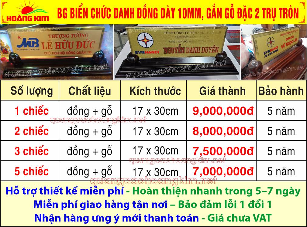 BIỂN CHỨC DANH BẢO HIỂM ĐỂ BÀN ĐẸP, SANG TRỌNG 11 bao gia bien chuc danh mat dong 10mm gan de go huong 2 tru tron - BIỂN CHỨC DANH BẢO HIỂM ĐỂ BÀN ĐẸP, SANG TRỌNG