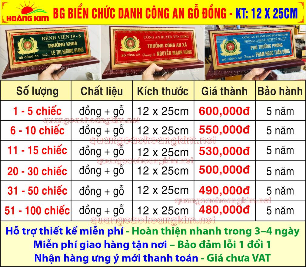 6 bao gia bien chuc danh mat dong phu thuy tinh de go mau cong an 12x25cm - BIỂN CHỨC DANH, BẢNG T&Ecirc;N ĐỂ B&Agrave;N CỰC ĐẸP, SANG, RẺ