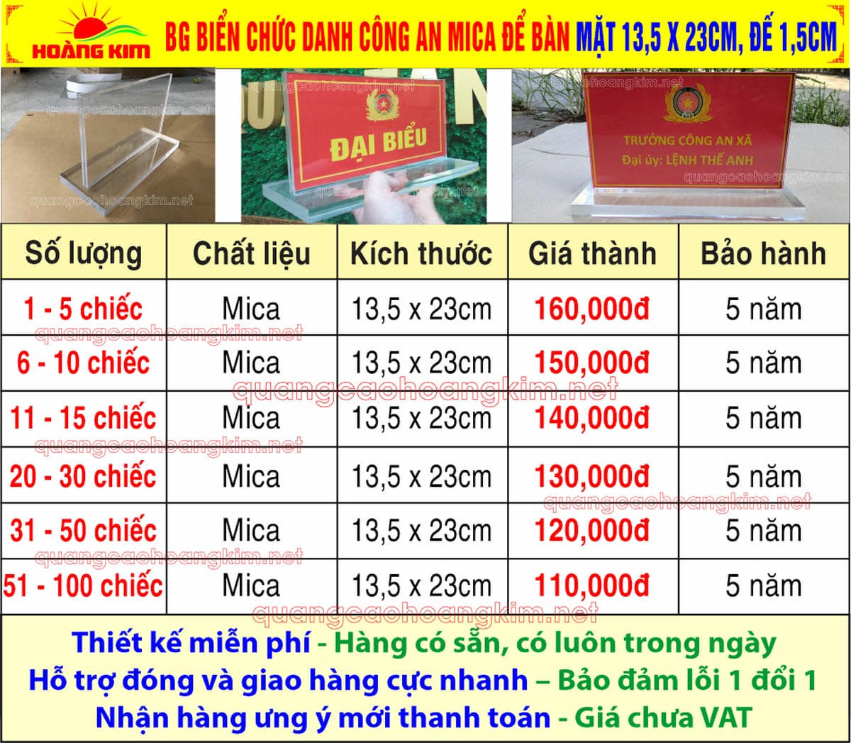 1 bao gia bien chuc danh cong an bang mica dep - BIỂN CHỨC DANH C&Ocirc;NG AN ĐỂ B&Agrave;N CỰC ĐẸP, SANG TRỌNG