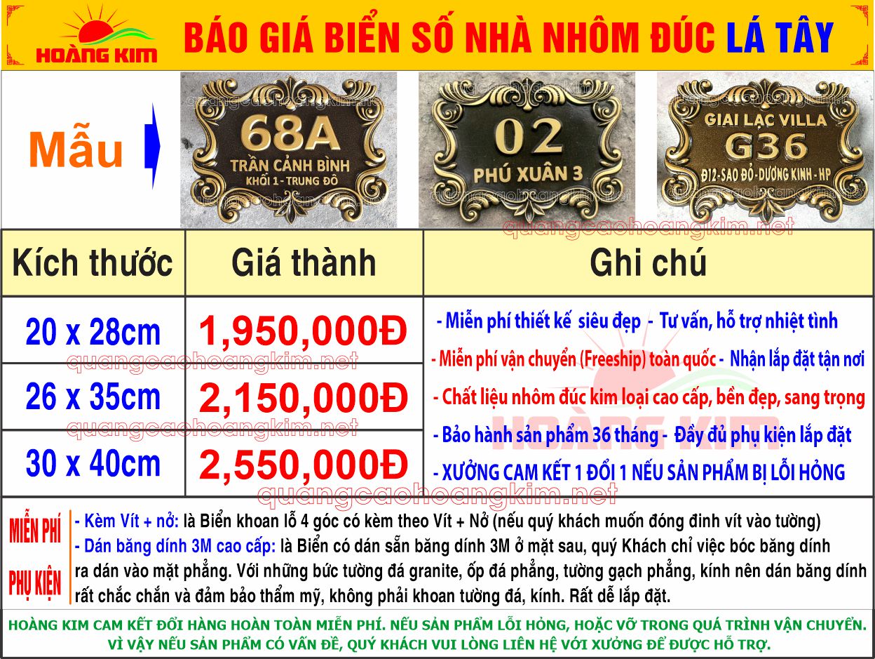 bao gia bien so nha nhom duc la tay t10 - BIỂN BẢNG SỐ NHÀ NHÔM ĐÚC CỰC BỀN ĐẸP, SANG TRỌNG