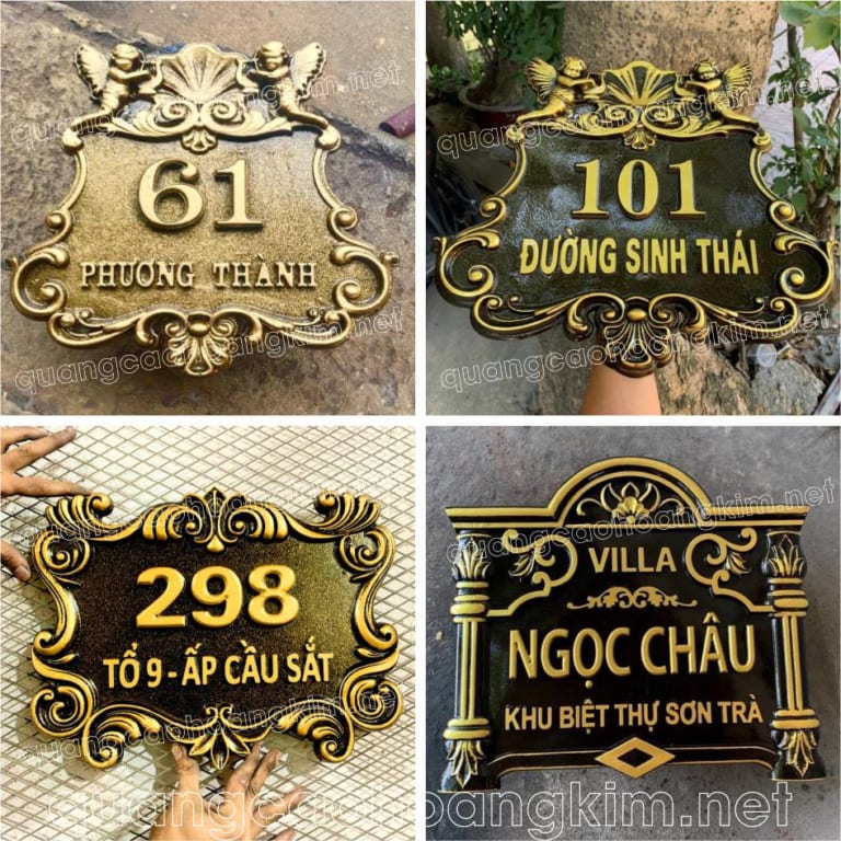 BIỂN BẢNG SỐ NHÀ NHÔM ĐÚC CỰC BỀN ĐẸP, SANG TRỌNG