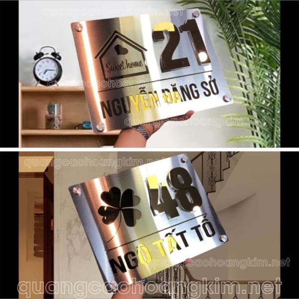 MẪU BIỂN SỐ NHÀ ĐẸP NHẤT, ĐỘC ĐÁO Ở HÀ NỘI, TPHCM