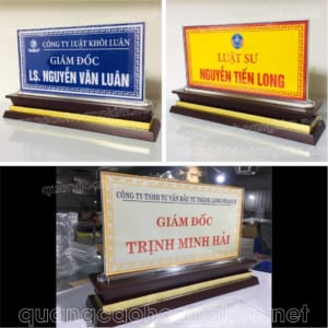 BIỂN CHỨC DANH MICA ĐẾ GỖ ĐẸP, SANG TRỌNG, GIÁ RẺ