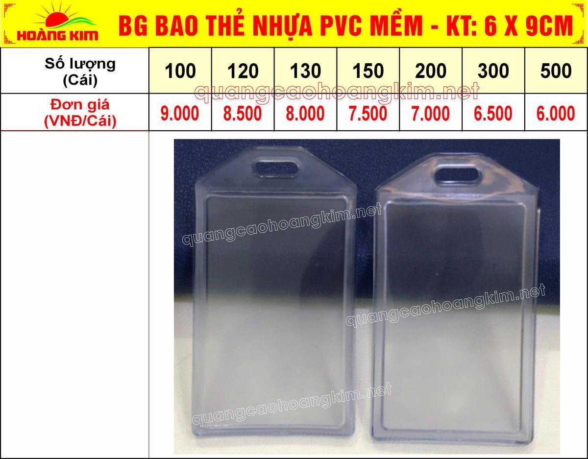 2 bg bao the nhua pvc mem kt 6 x 9cm - BẢNG T&Ecirc;N NH&Acirc;N VI&Ecirc;N ĐEO CỔ CỰC ĐẸP, NHIỀU MẪU M&Atilde;