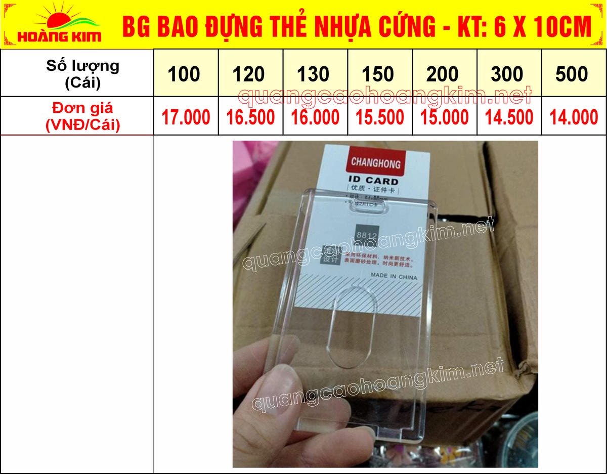 6 bg bao dung the nhua cung kt 6 x 10cm - BẢNG T&Ecirc;N NH&Acirc;N VI&Ecirc;N ĐEO CỔ CỰC ĐẸP, NHIỀU MẪU M&Atilde;
