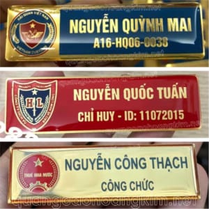 BẢNG TÊN NHÂN VIÊN ĐẸP MẠ VÀNG 24k SANG TRỌNG