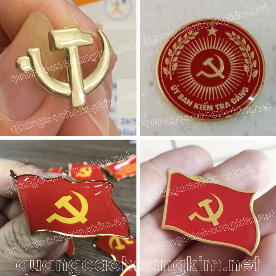 huy hieu co dang 1 - HUY HIỆU CỜ ĐẢNG BIỂU TƯỢNG TRANG TRỌNG & Ý NGHĨA