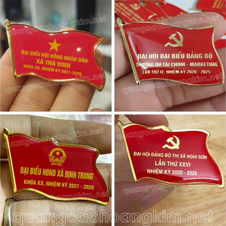 huy hieu dai hoi dang 2 - HUY HIỆU ĐẠI HỘI ĐẢNG CỰC BỀN ĐẸP, SANG TRỌNG
