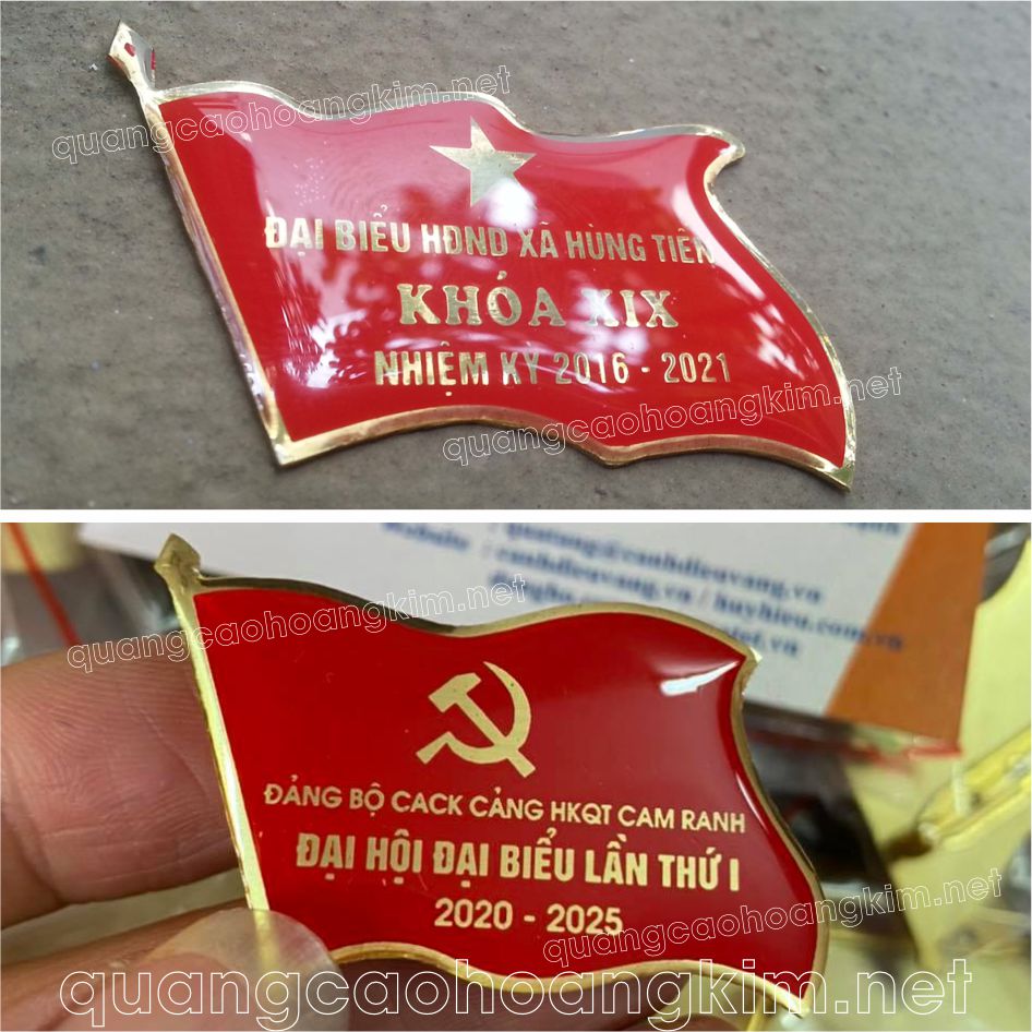 huy hieu dai hoi dang dong an mon 2 - HUY HIỆU ĐẠI HỘI ĐẢNG CỰC BỀN ĐẸP, SANG TRỌNG
