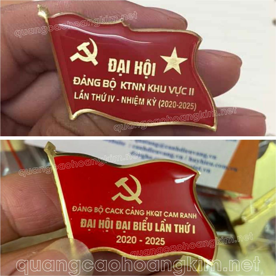 huy hieu dai hoi dang dong an mon 3 - HUY HIỆU ĐẠI HỘI ĐẢNG CỰC BỀN ĐẸP, SANG TRỌNG