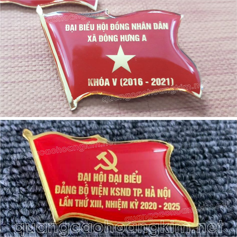 huy hieu dai hoi dang dong an mon 4 - HUY HIỆU ĐẠI HỘI ĐẢNG CỰC BỀN ĐẸP, SANG TRỌNG