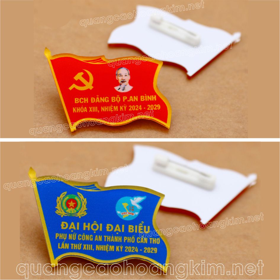 huy hieu dai hoi dang mica 1 - HUY HIỆU ĐẠI HỘI ĐẢNG CỰC BỀN ĐẸP, SANG TRỌNG