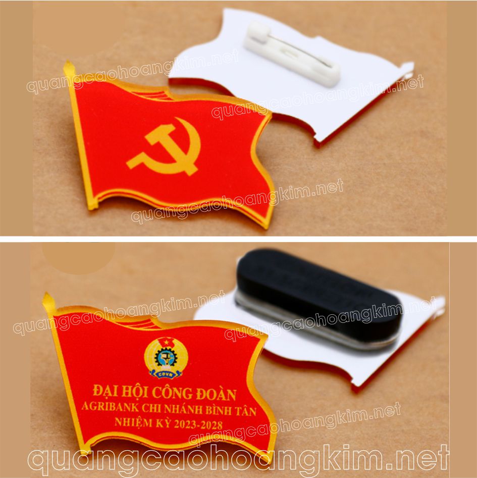 huy hieu dai hoi dang mica 2 - HUY HIỆU ĐẠI HỘI ĐẢNG CỰC BỀN ĐẸP, SANG TRỌNG