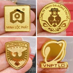 HUY HIỆU VÀNG ĐỒNG ĂN MÒN NỀN SẦN CÁT CAO CẤP