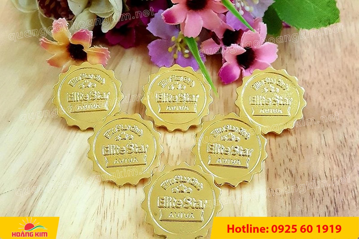 huy hieu duc ma vang 24k cat be theo hinh logo 205 - HUY HIỆU Đ&Uacute;C MẠ V&Agrave;NG 24K CẮT BẾ THEO LOGO CAO CẤP