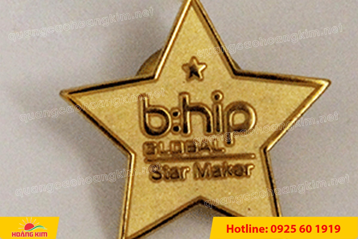 huy hieu duc ma vang 24k cat be theo hinh logo 258 - HUY HIỆU Đ&Uacute;C MẠ V&Agrave;NG 24K CẮT BẾ THEO LOGO CAO CẤP