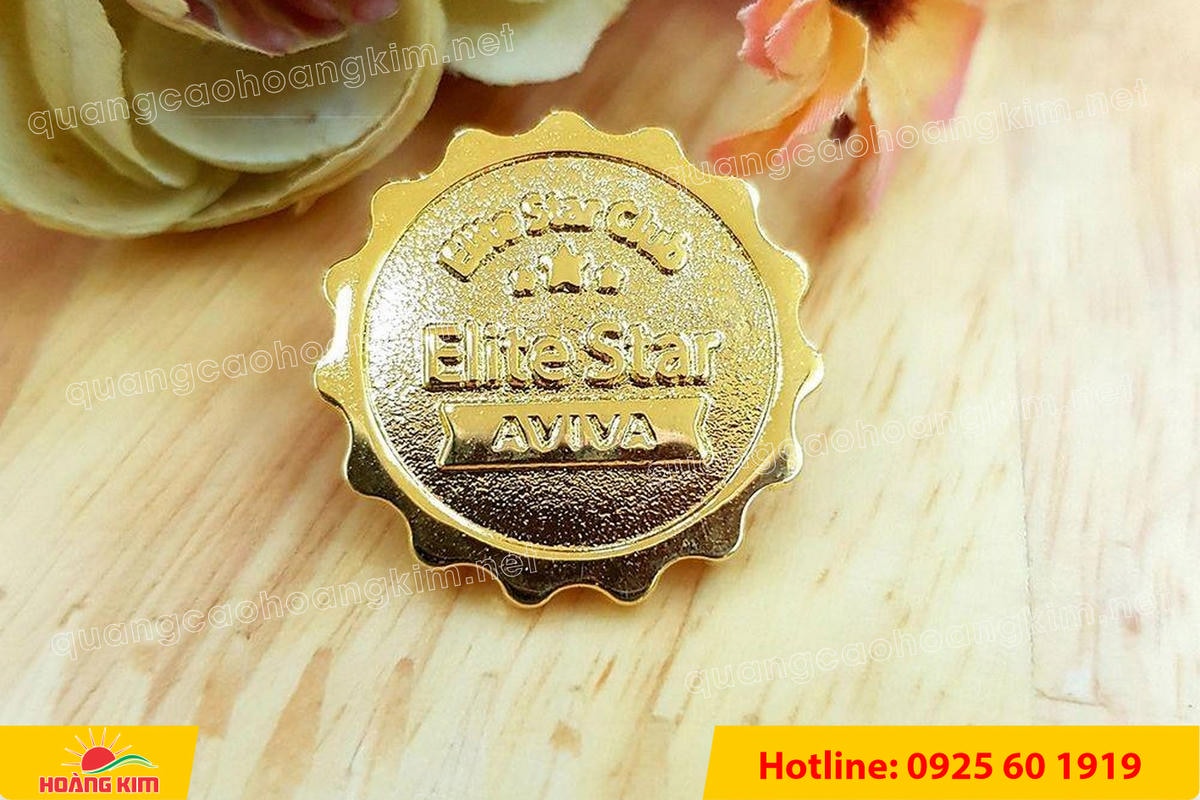 huy hieu duc ma vang 24k cat be theo hinh logo 72 - HUY HIỆU Đ&Uacute;C MẠ V&Agrave;NG 24K CẮT BẾ THEO LOGO CAO CẤP