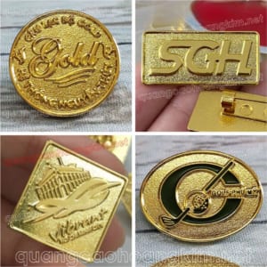 HUY HIỆU MẠ VÀNG 24K CAO CẤP – ĐÚC LOGO NỀN CÁT SẦN SANG TRỌNG