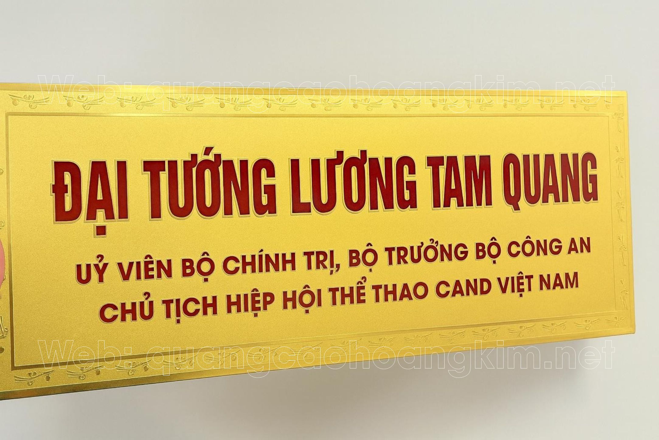 dai tuong luong tam quang - Biển Phòng Bộ Trưởng Bộ Công An: Đại Tướng LƯƠNG TAM QUANG – Thiết Kế Đẳng Cấp, Chất Liệu Cao Cấp