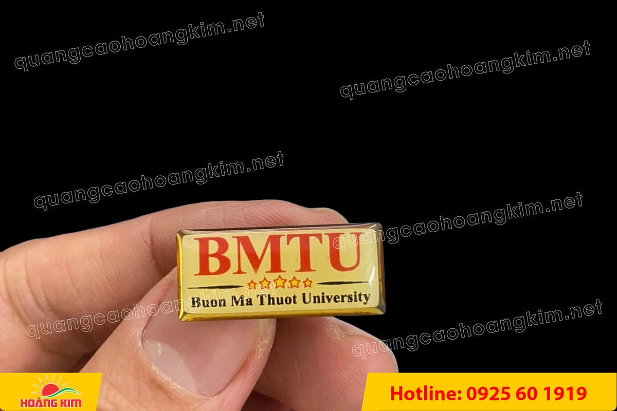 huy hieu ma vang 24k nen tron do mau logo 79 - HUY HIỆU MẠ V&Agrave;NG 24K NỀN TRƠN ĐỔ M&Agrave;U LOGO &ndash; TINH TẾ, SANG TRỌNG