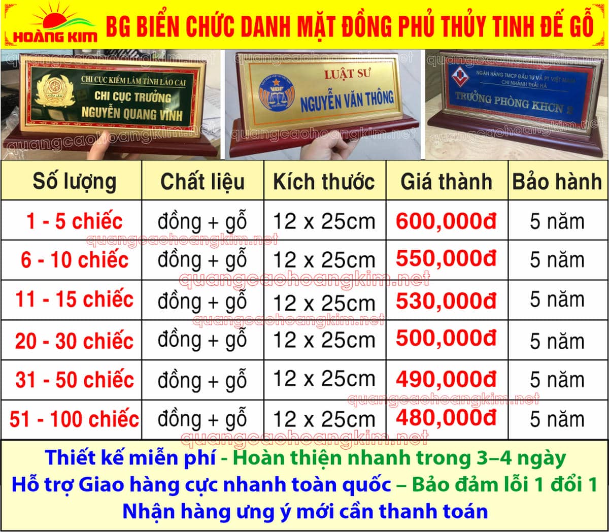 11a bg bien chuc danh mat dong phu thuy tinh de go 12x25cm - BIỂN CHỨC DANH MẶT ĐỒNG PHỦ THỦY TINH ĐẾ GỖ &ndash; B&Oacute;NG HƠN, SANG HƠN